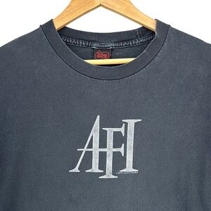 VTG 2006 AFI Decemberunderground Band Shirt Cinder Block Faded Black XL Punk Emo